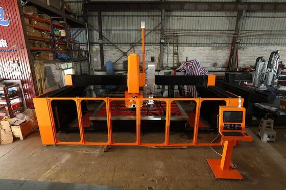 Industrial Intelligent 5 Axis CNC Bridge Saw With Waterjet Cutting Function