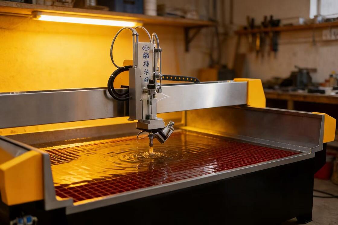 Industrial Dynamic AC Five Axis CNC Waterjet Cutting System For Complex 3D Bevel Cutting